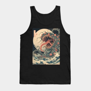 Vintage japanese sea monster 6 Tank Top